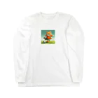 ketapapaのサッカーねこ Long Sleeve T-Shirt