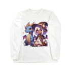 ピクセルパレットのドラゴンと可愛い女の子3 Long Sleeve T-Shirt