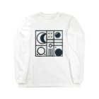 抽象画の世界のモノクロ夜空の抽象画 Long Sleeve T-Shirt