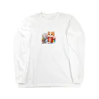 アミュペンのかわいい猫ちゃんと一緒にお買い物🐱💼  Long Sleeve T-Shirt