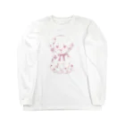 つぴつぴシジュウカラのCute spotted Dalmatian ロングスリーブTシャツ