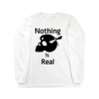 『NG （Niche・Gate）』ニッチゲート-- IN SUZURIのNothing Is Real.（黒） ロングスリーブTシャツ
