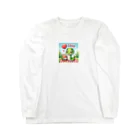 まんじゅ王国の贅沢なピクニックを楽しむ愛らしいヘビ Long Sleeve T-Shirt