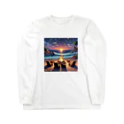 Paradise ExploreのShoreline Fire Relaxation ロングスリーブTシャツ