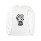 BOSATUのかわいい菩薩のシンプルイラスト ロングスリーブTシャツ