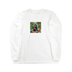 noBuのおもちゃで遊んでいるサル Long Sleeve T-Shirt