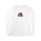 Gokuuchan's Cute Creationsのゴクウちゃんとタコス　time Long Sleeve T-Shirt