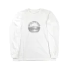 march springの川の畔　ラインアート Long Sleeve T-Shirt