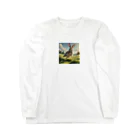 cute in cool shopの跳ねているウサギ Long Sleeve T-Shirt