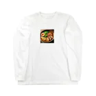 ザキ山の集え。ラーメン好きによるラーメングッズ Long Sleeve T-Shirt