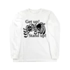 『NG （Niche・Gate）』ニッチゲート-- IN SUZURIのGet Up! Stand Up!(黒) Long Sleeve T-Shirt