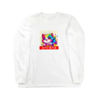 salashigeのかわいいカラフルな猫のキャラクターグッズ Long Sleeve T-Shirt