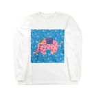 ピンクの象の幸福を呼ぶピンクの象 Long Sleeve T-Shirt