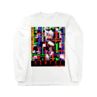 Hentai CyberpunkのTVfuzz girl ロングスリーブTシャツ