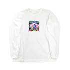 ドット職人のピクセルアート 恐竜の子ども Long Sleeve T-Shirt