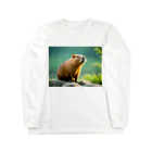 ジャパネットケフィアの可愛いカピバラ Long Sleeve T-Shirt