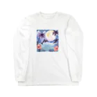 ハワイライフのイルカと満月 ロングスリーブTシャツ