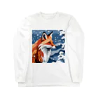 tamakakaの浮世絵風キツネ Long Sleeve T-Shirt