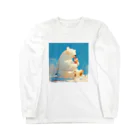 STUDIO OBAKERONのシロクマくんのおやつ Long Sleeve T-Shirt