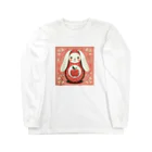 可愛い動物マトリョーシカのうさぎのマトリョーシカ（りんご） Long Sleeve T-Shirt