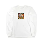 yuzu_rinのうさぎとリスが一緒にベジタリアン食事 Long Sleeve T-Shirt