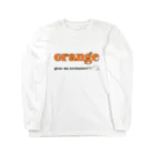 allure72の大人の推し活グッズ　おしゃれ　　推しカラー  推し色　カラーロゴＴシャツ（オレンジ ） Long Sleeve T-Shirt