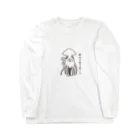 癒されるパンダ🐼とシュールなイカ🦑のお店の邪心を捨てた仙人 Long Sleeve T-Shirt