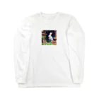 キラキラとどうぶつのウサギの宝石コレクション Long Sleeve T-Shirt