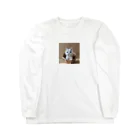 enercoの折り紙　バスケットに入っている猫 Long Sleeve T-Shirt