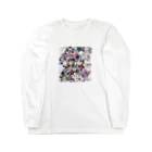 JUNGOonlyART 公式SHOPの桜カラーの幸せデザイン Long Sleeve T-Shirt