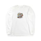 きぐるみあにまるず！の花束きぐるみネコ Long Sleeve T-Shirt