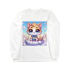 可愛い動物達の可愛い猫 Long Sleeve T-Shirt