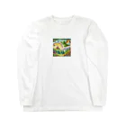 noiSutoaのかわいいにじ色の恐竜 Long Sleeve T-Shirt