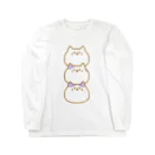 シールDEネームのまるねこ三姉妹 Long Sleeve T-Shirt