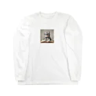 cutycatの知的なネコちゃん Long Sleeve T-Shirt