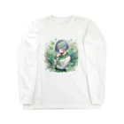 ゆめのかすずめの翠と緑 Long Sleeve T-Shirt