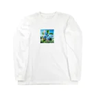 Chihiro0318の水色に舞う美しい蝶々 Long Sleeve T-Shirt