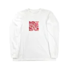 オンラインショップイエローリーフのピンクの花　鮮やか Long Sleeve T-Shirt