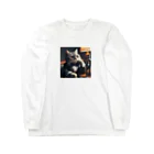 frogsystemのハードボイルドに憧れる猫２ Long Sleeve T-Shirt