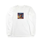 nico251の魔法の杖を持った猫 Long Sleeve T-Shirt