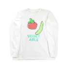 顔面チンパンジーラップのレベルは一般人のベジぐっず Long Sleeve T-Shirt