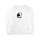 Zawashopの水墨画風シベリアンハスキー Long Sleeve T-Shirt