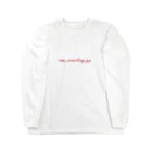 time_travelling_guyのtime_travelling_guy ロゴLST red ロングスリーブTシャツ