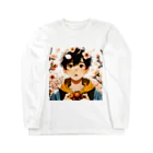 可愛い男の子イラスト販売所　By,keicyanの男の子　中学1年生　春 Long Sleeve T-Shirt