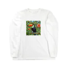 urako77のオニオオハシと薔薇 Long Sleeve T-Shirt