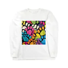 Zonのポップアート　足跡 Long Sleeve T-Shirt