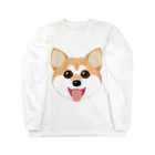 kimchinのかわいい柴犬 ロングスリーブTシャツ