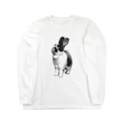 三毛猫商店のお座りウサギ Long Sleeve T-Shirt