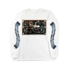 GAMERA3のサイバーでジャンクなAKIBAの「メインテナンスハッチ」デザイン ロングスリーブTシャツ