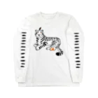mya-mya=MIYA JUNKO's shop 02の虎と鳥 ロングスリーブTシャツ